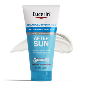 Loción Eucerin despues-del-sol: aplicación rostro y cuerpo para confort inmediato