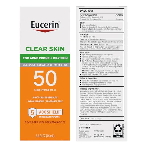 Eucerin Sun Clear Skin: cinco antioxidantes para cuidado diario de la piel.