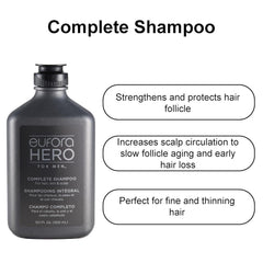 Espuma densa de Eufora Hero para Hombres, sensación suave durante la limpieza.