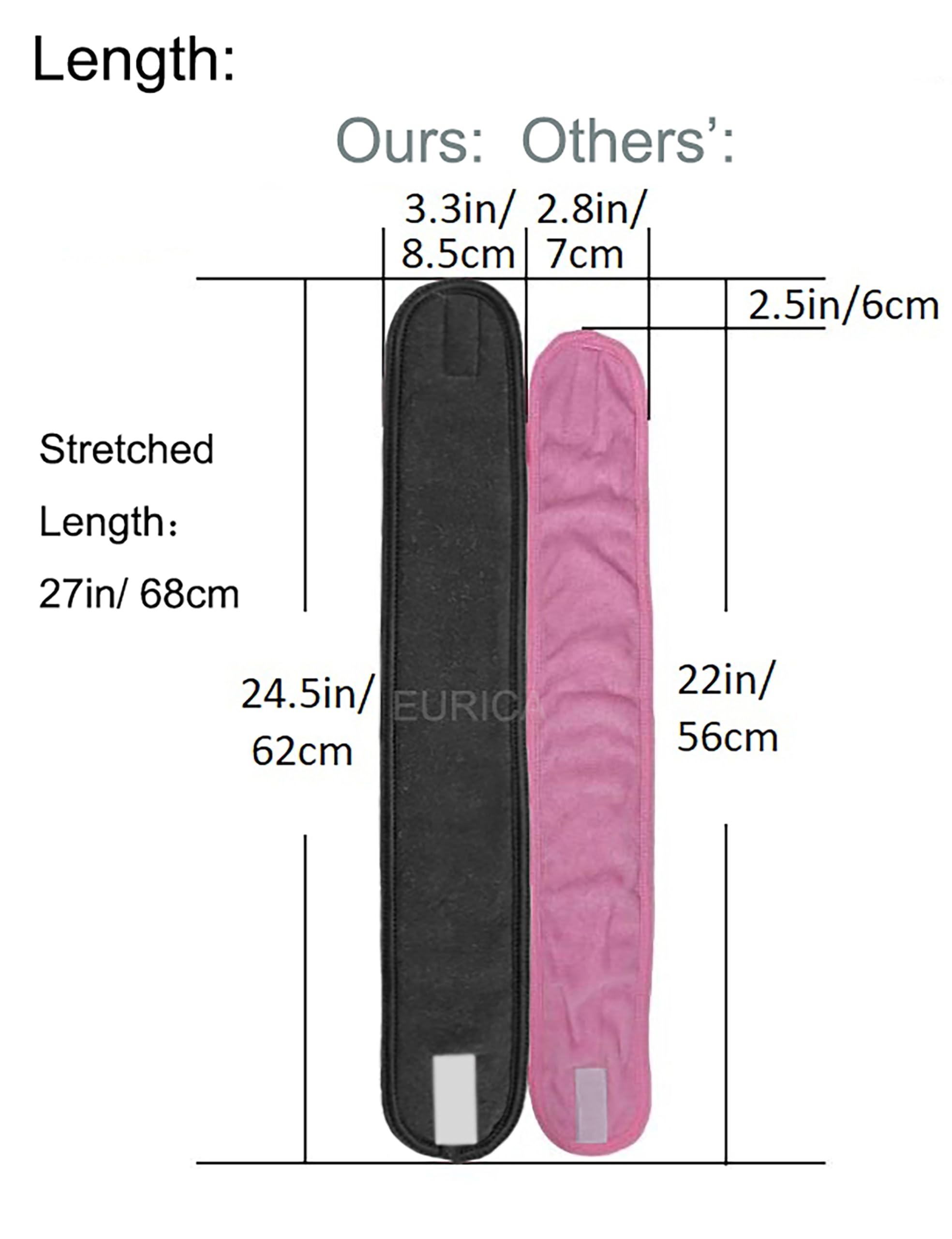 EUICAE banda cabello elástica lavable para uso diario y peinados