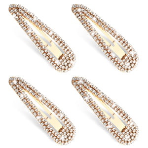 Pinza EupHHonycs con cristal gota dorada, brillo sutil para bodas