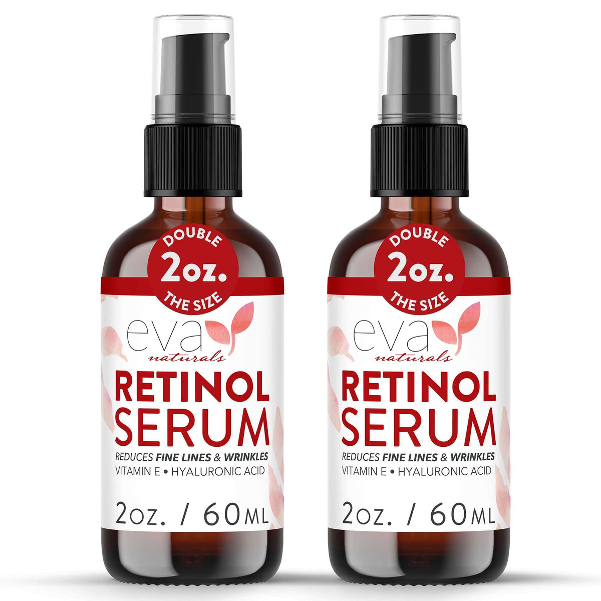 Sérum retinol Eva Naturals en frasco, listo para uso diario