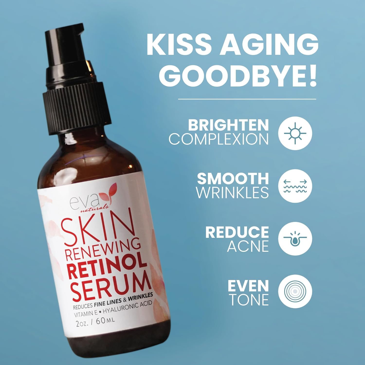 Textura cremosa del Sérum Retinol Eva Naturals para rostro