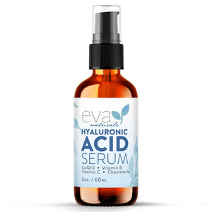  serum Eva Naturals con ácido hialurónico, envase de 2 oz para hidratación profunda
