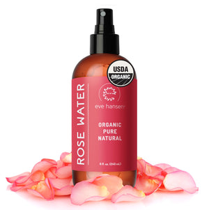 Eve Hansen, botella de agua de rosas de 8 onzas para uso diario.