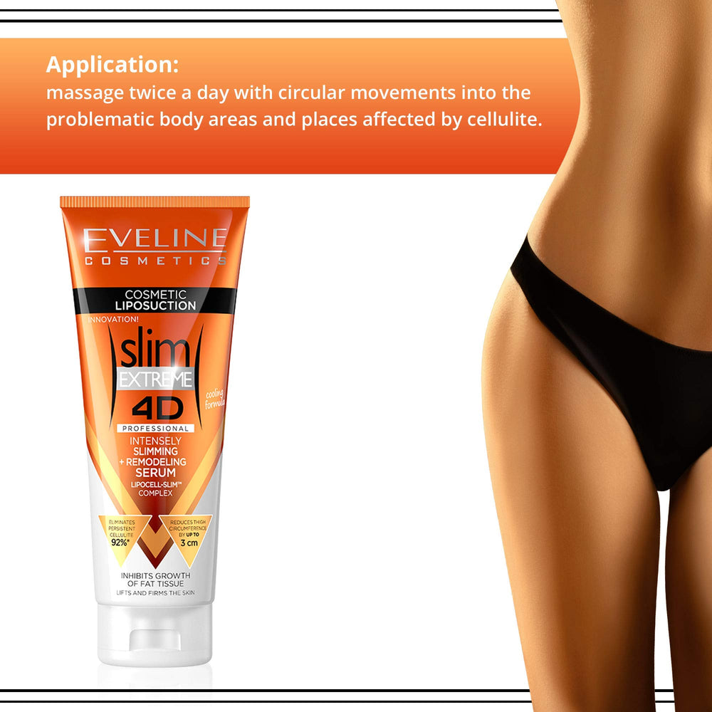 EVELINE Slim Extreme 4D Serum, envase: práctico para uso prolongado.