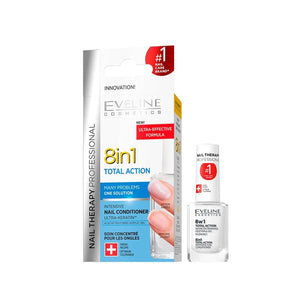 EVELINE Total Action 8-en-1 botella, fortalece uñas y promueve crecimiento