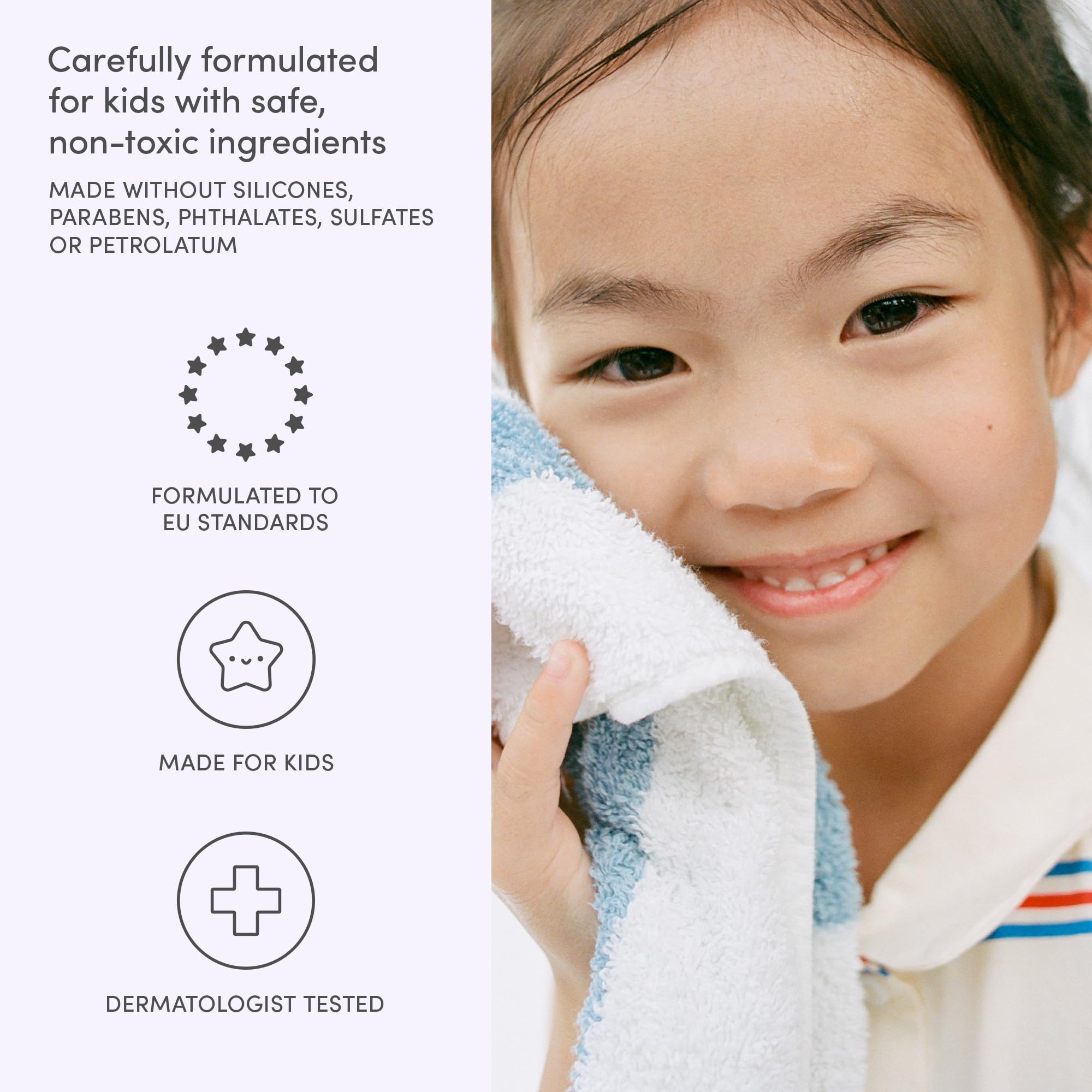 Complejo multivitaminico para niños de Evereden, nutrición suave durante el baño