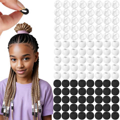 Everfunny cuentas silicona cabello negro: suaves, seguras y ideales para trenzas diarias.