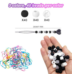 Everfunny empaque 120 cuentas silicona: conjunto completo para crear looks variados.