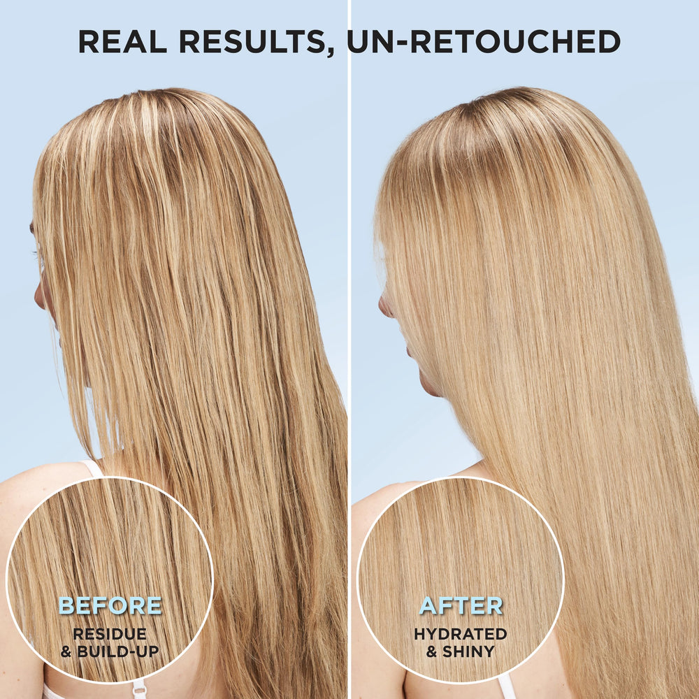 EverPure Clarify elimina residuos de peinado para tono limpio.