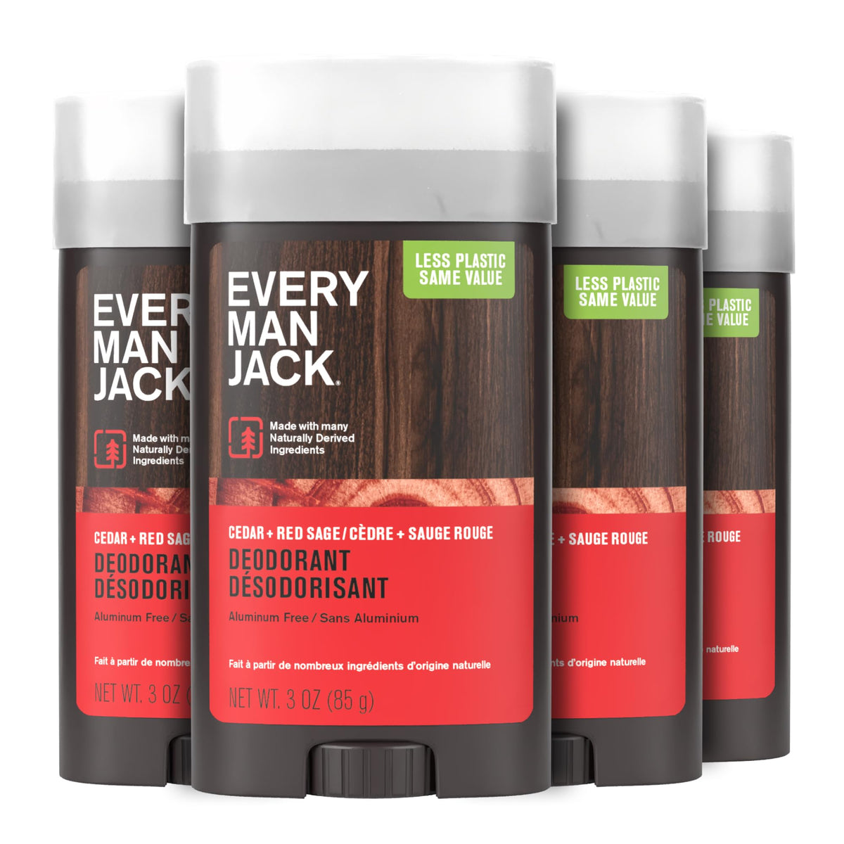 Every Man Jack Cedar & Red Sage, empaque nuevo y reciclable.