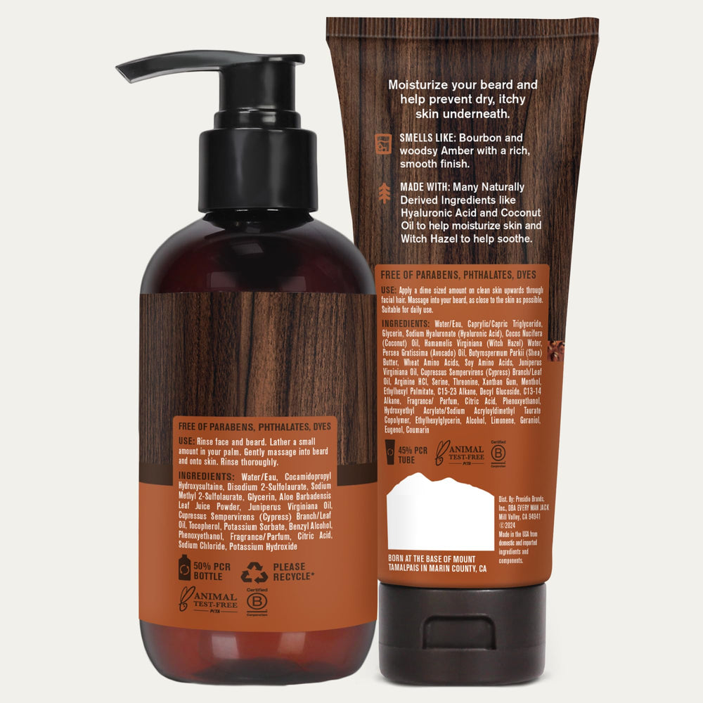 Every Man Jack cuidado diario para barba y piel con aroma agradable.