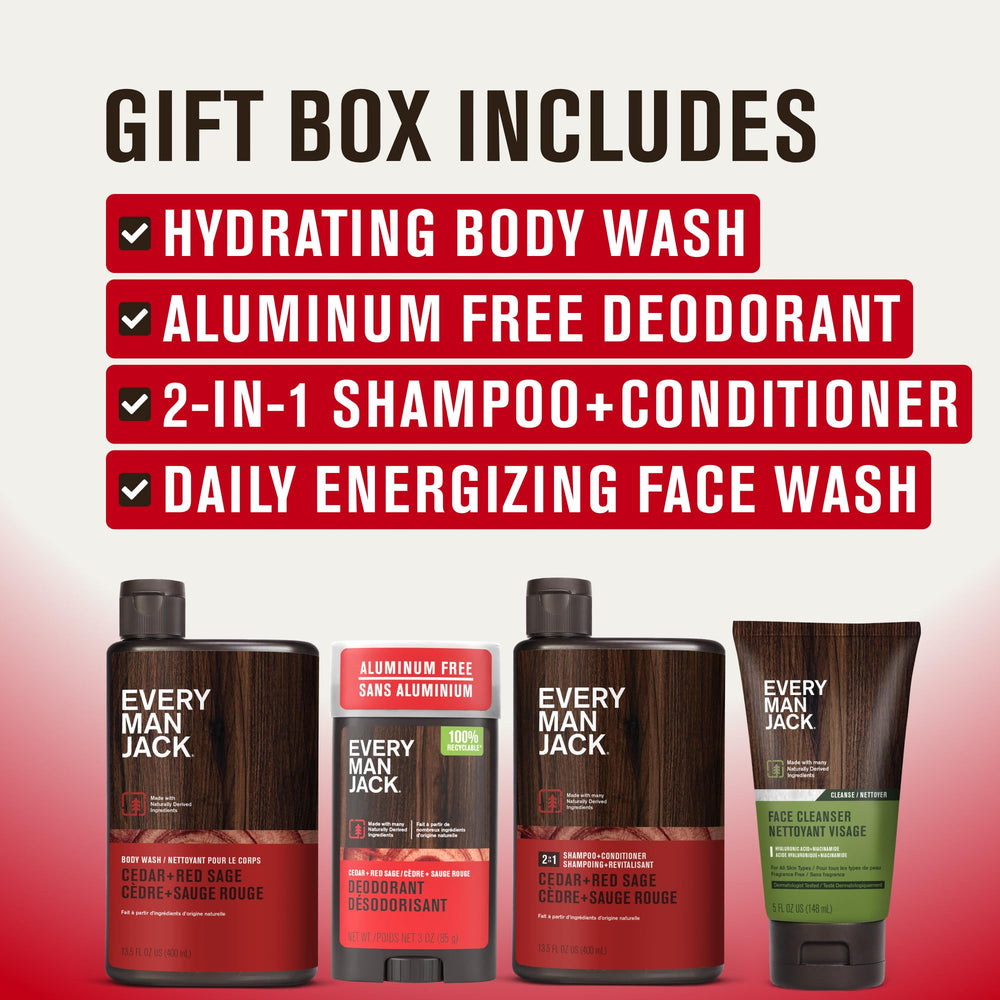 Every Man Jack dos-en-uno shampoo-condicionador, cabello limpio y nutrido.