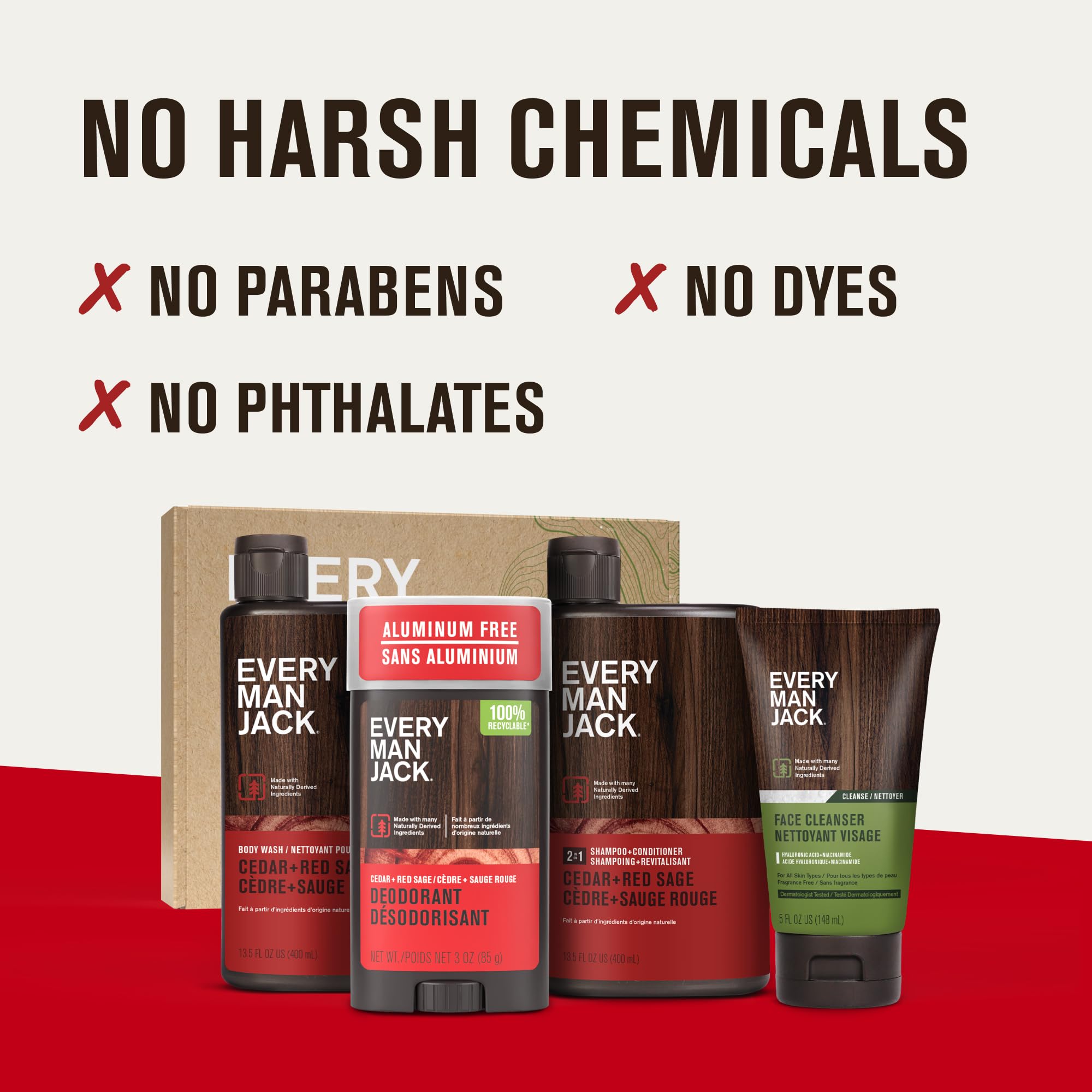 Every Man Jack limpiador facial energizante para la piel diaria.