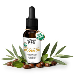 Everyday Beauty Jojoba en botella ámbar protegiendo la fórmula y la frescura.