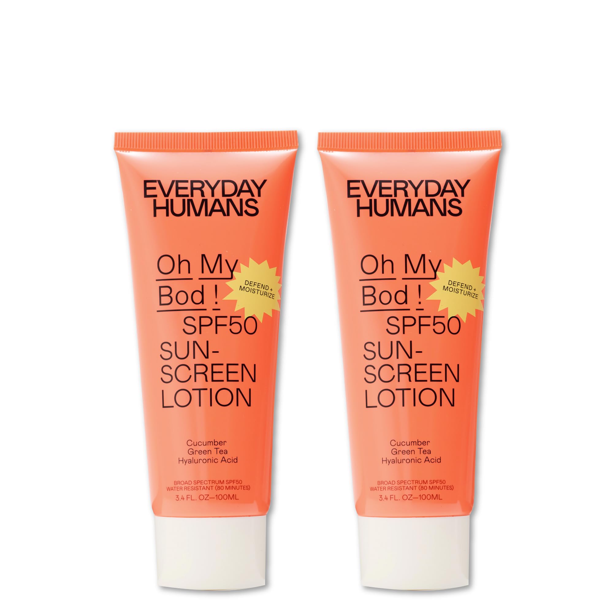 Everyday Humans Oh My Bod SPF50 protege rostro y cuerpo con protección amplia.