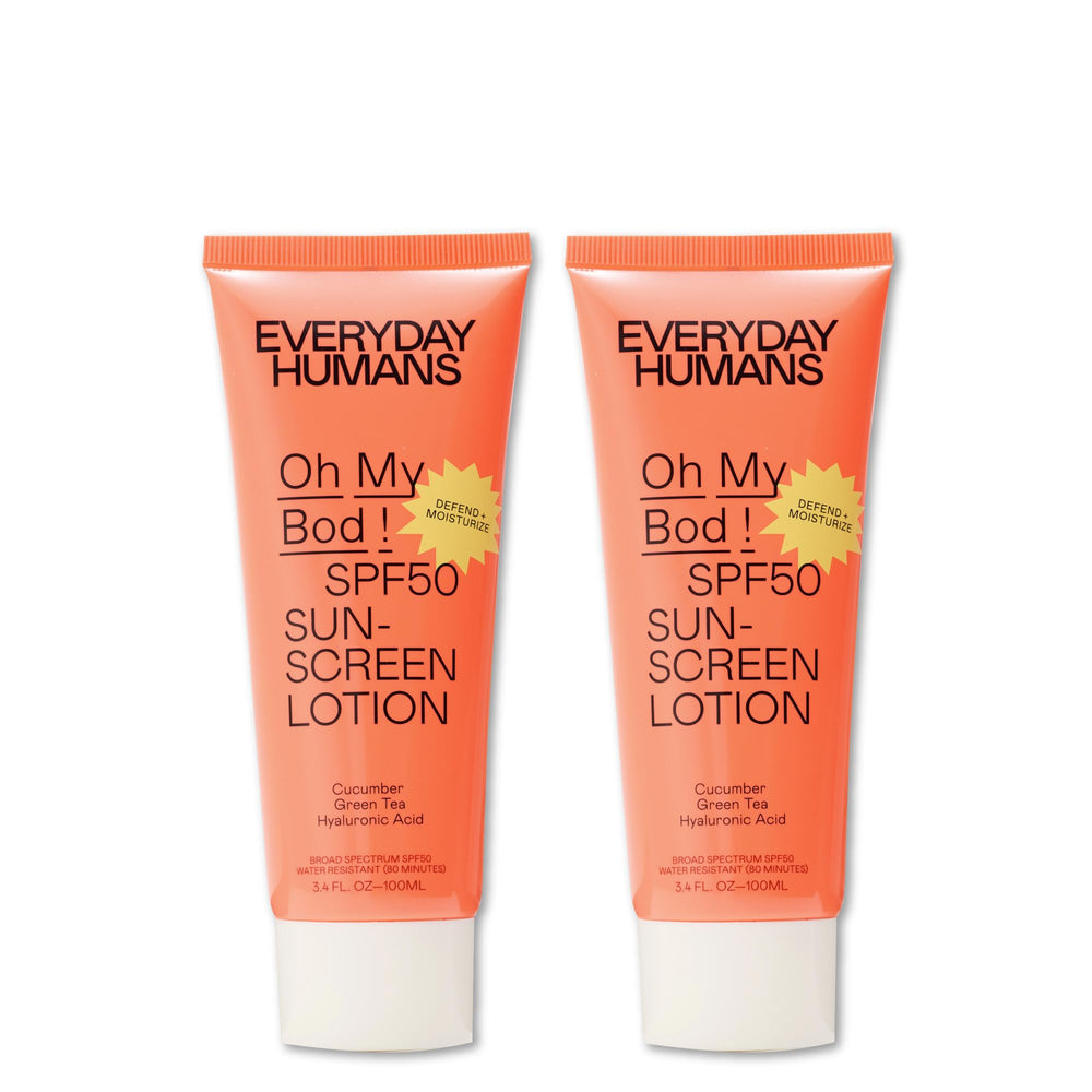 Everyday Humans Oh My Bod SPF50 protege rostro y cuerpo con protección amplia.
