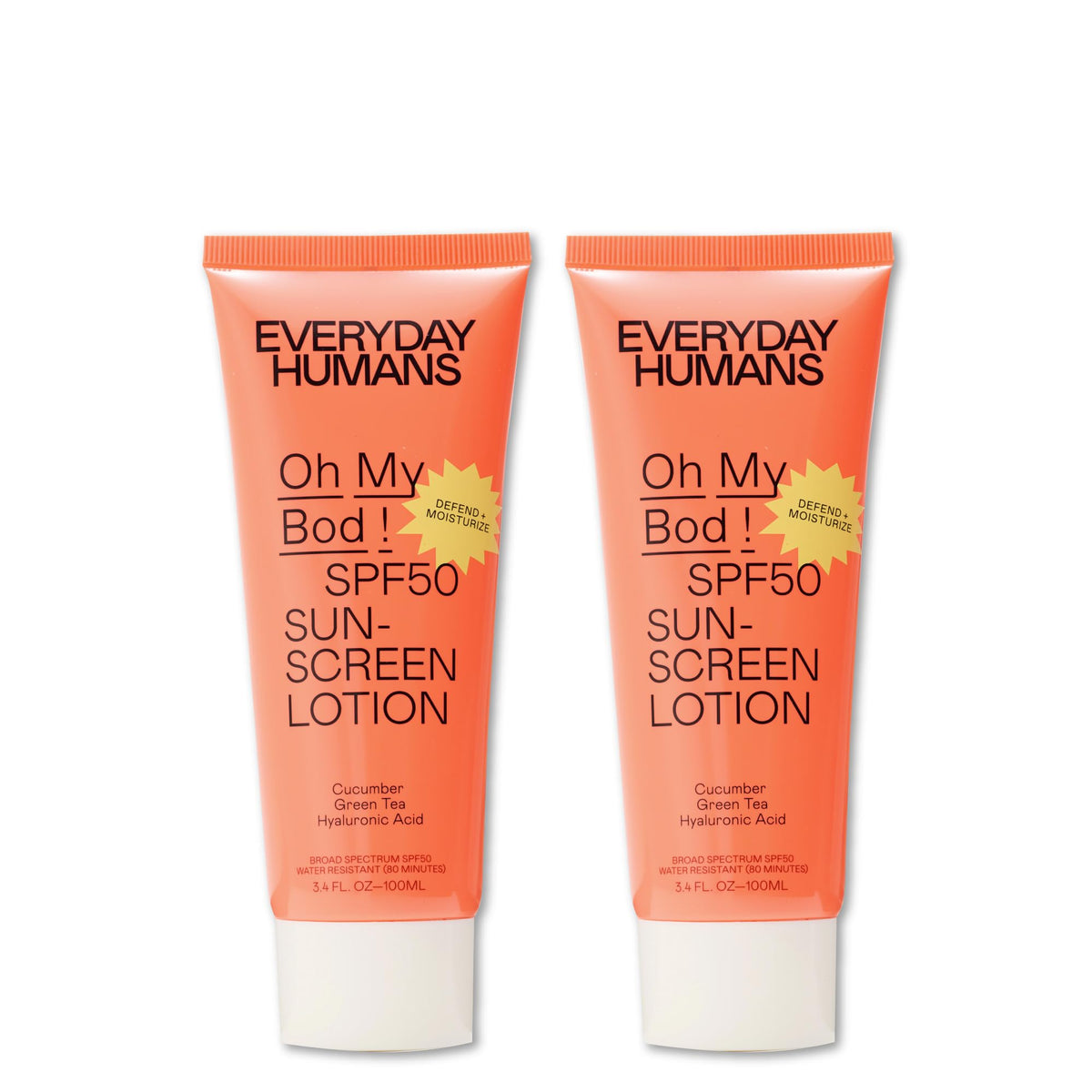 Everyday Humans Oh My Bod SPF50 protege rostro y cuerpo con protección amplia.
