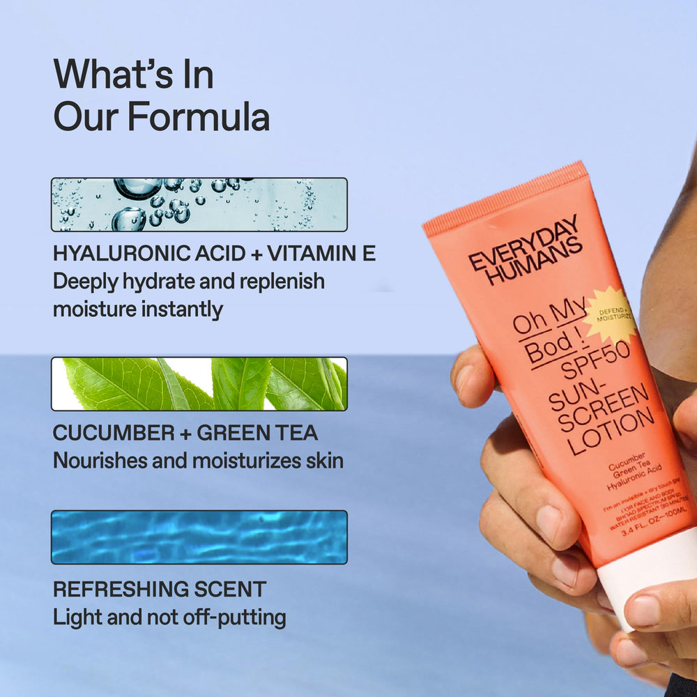 Oh My Bod SPF50 uso diario fácil y cómodo.