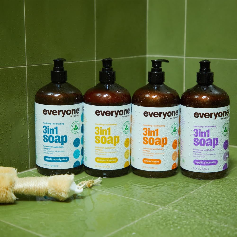 Everyone 3-en-1 Jabón Coco Limón: elaborado sin parabenos para uso diario.