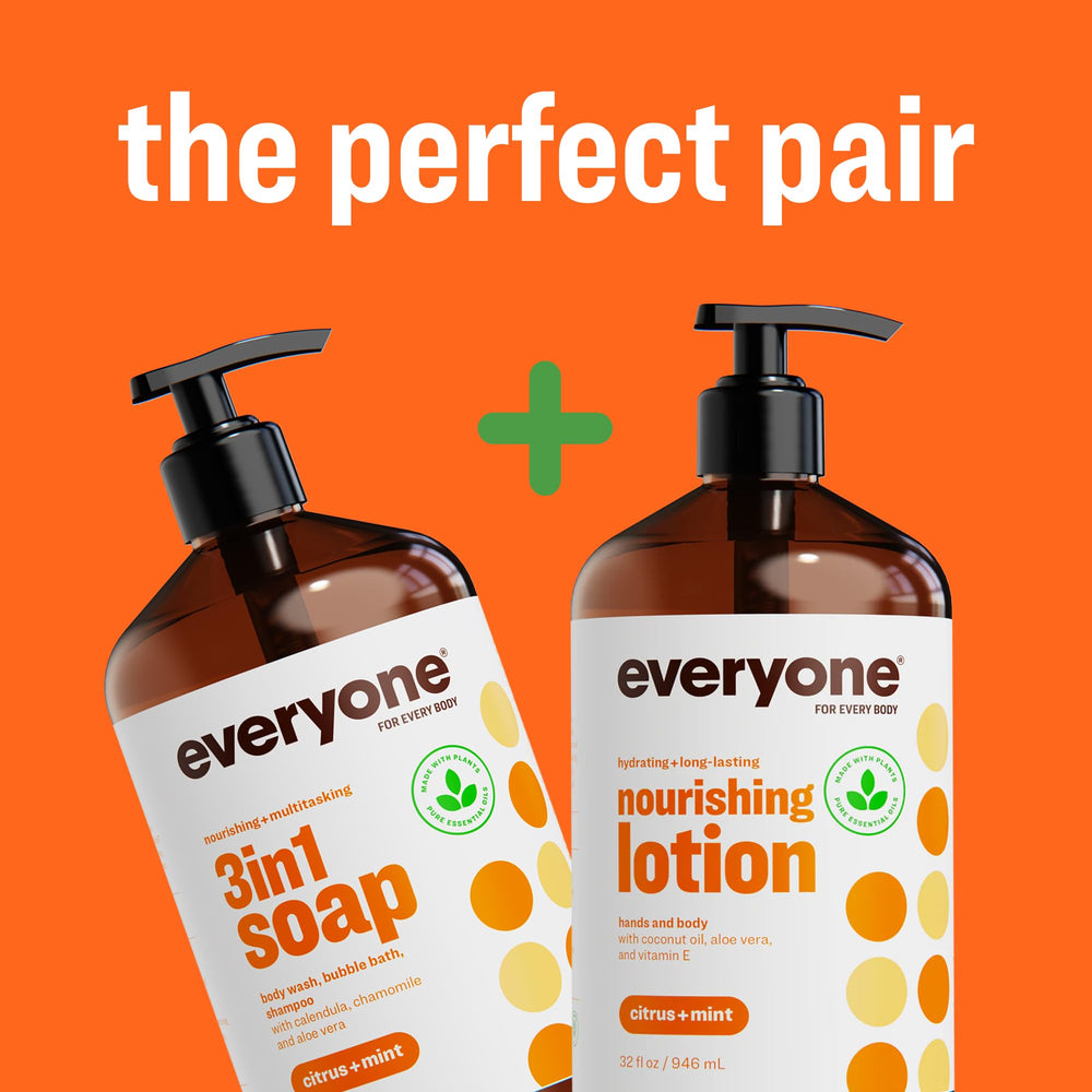 Everyone Citrus y Menta, sin parabenos ni fragancias sintéticas para piel sensible.