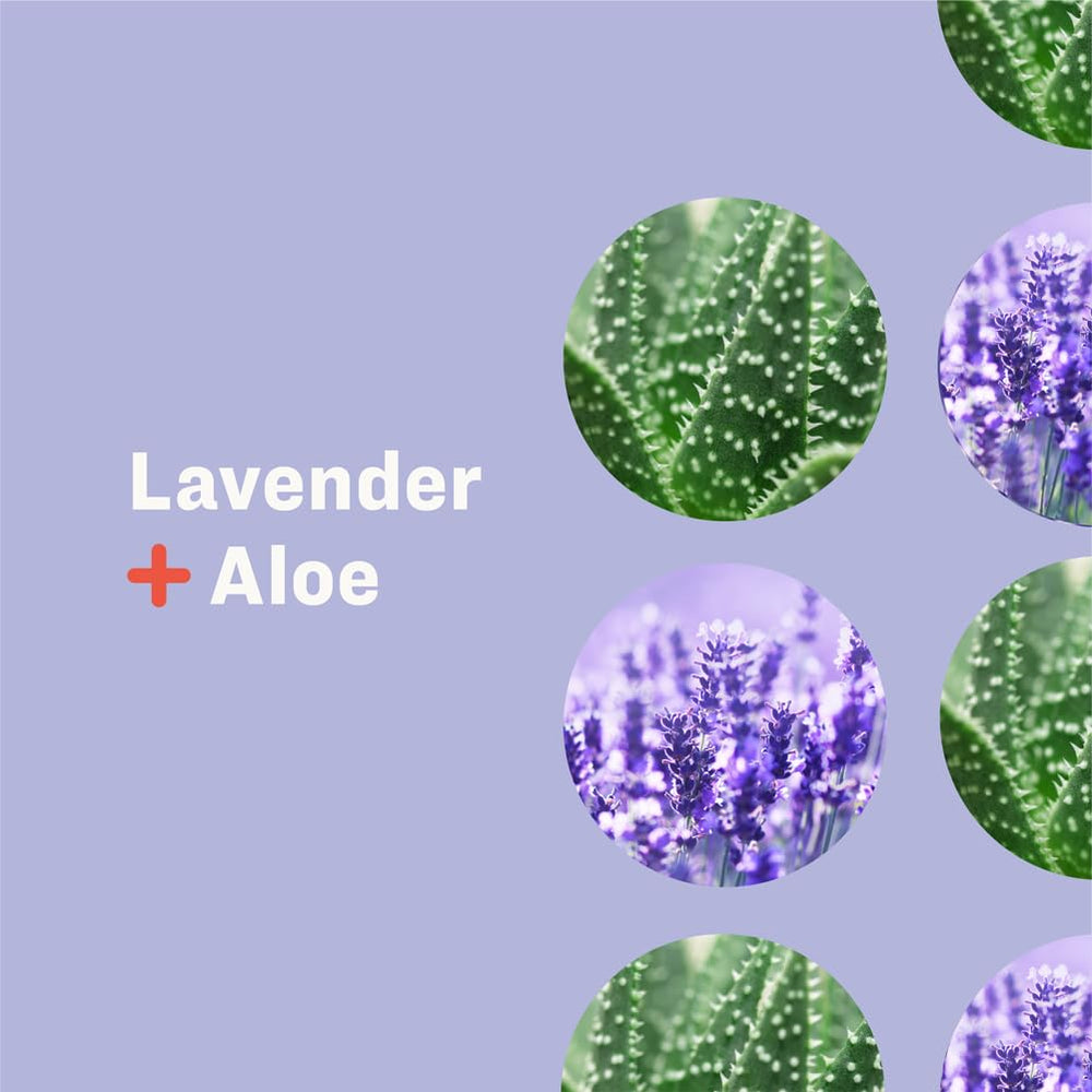 Loción Everyone Lavanda Aloe, textura cremosa para aplicar en brazos y piernas.