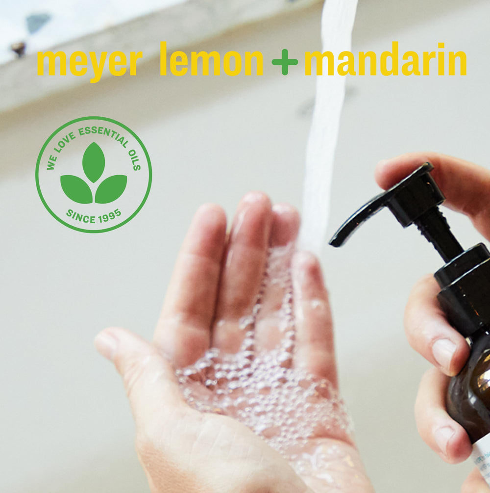 Everyone scent: Meyer Lemon and Mandarin essential oils, hinting at refreshing fragrance.