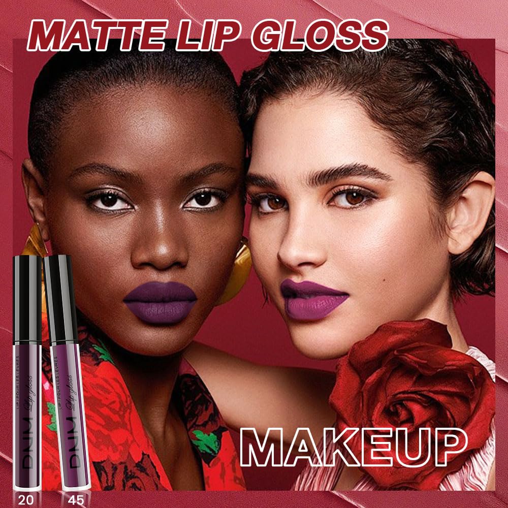 evpct 3 piezas labial líquido mate plum, tono elegante para reuniones