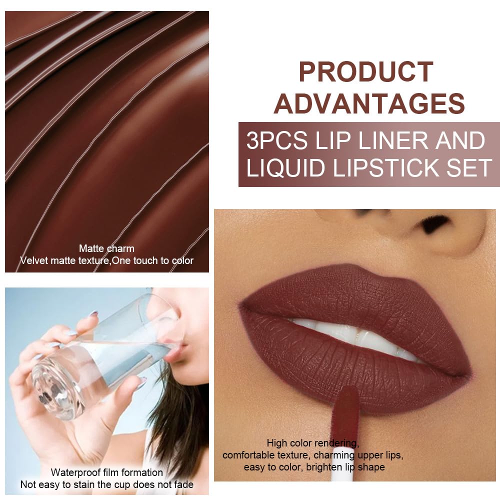 evpct conjunto 2 en 1 delineador y labial para look definitivo