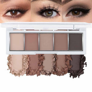 evpct paleta de sombras mate tono piel claro para looks naturales y duraderos.