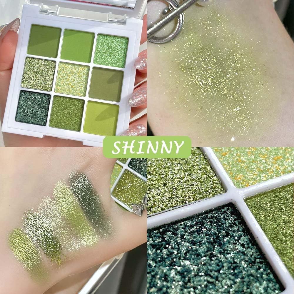 evpct Paleta sombras verdes para ojos azules realza el tono azul.