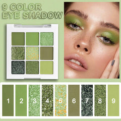 evpct Paleta sombras verdes resistente al agua para uso duradero en fiestas.