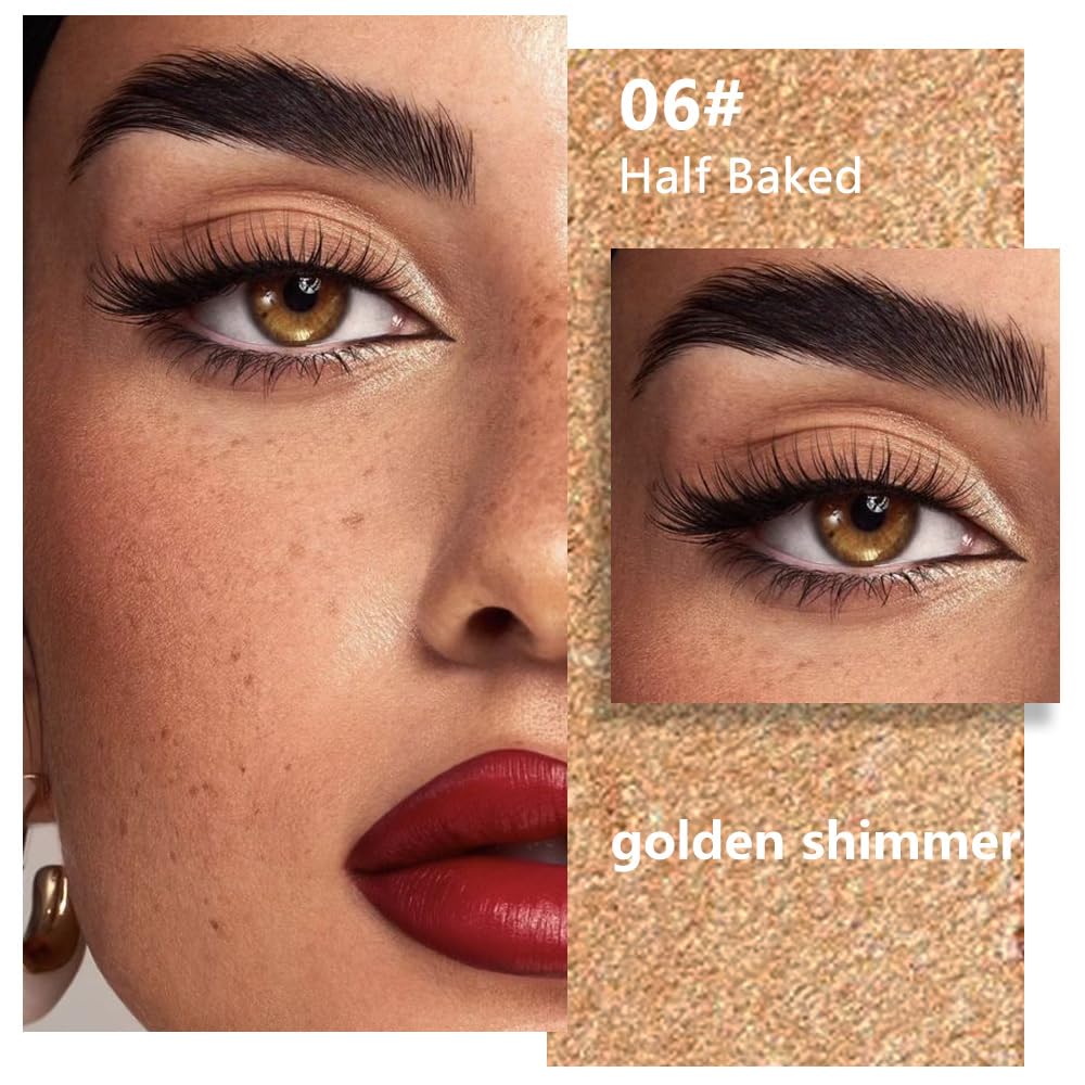 evpct Sombras crema metalizadas, acabado brillante para celebraciones.