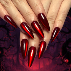 evpct uñas postizas ojo de gato rojo oscuro para un look sofisticado