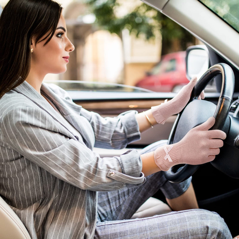 Evridwear guantes color rosa: opción suave para spa en casa
