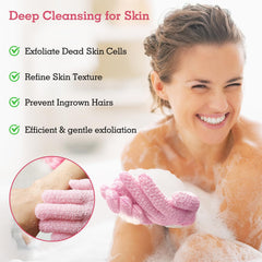 Guantes exfoliantes Evridwear para ducha, textura dual y limpieza eficiente