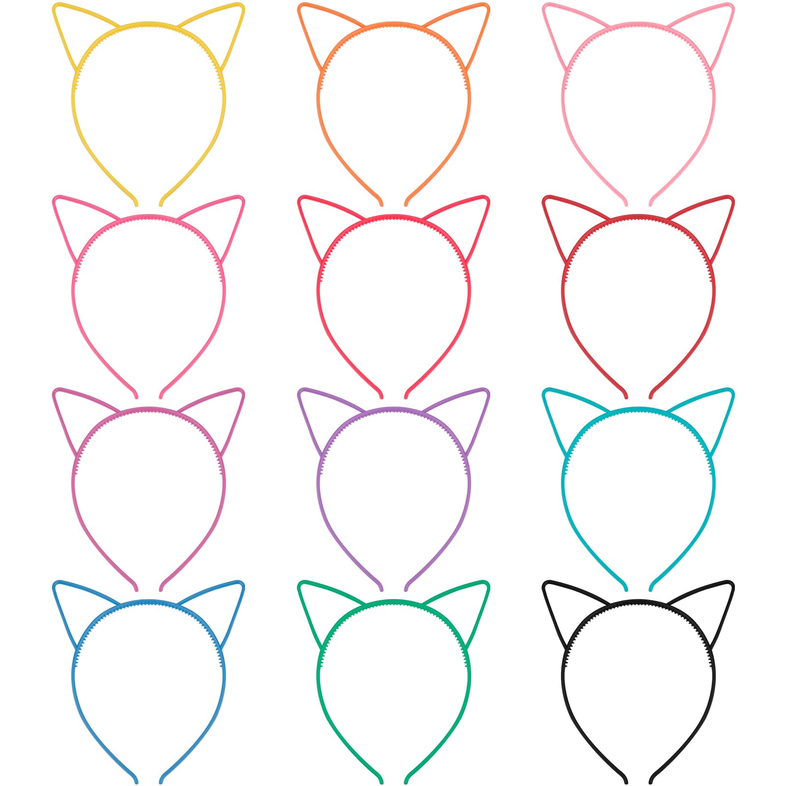 Diadema Exacoo orejas-gato-coloridas, perfectas para looks temáticos.