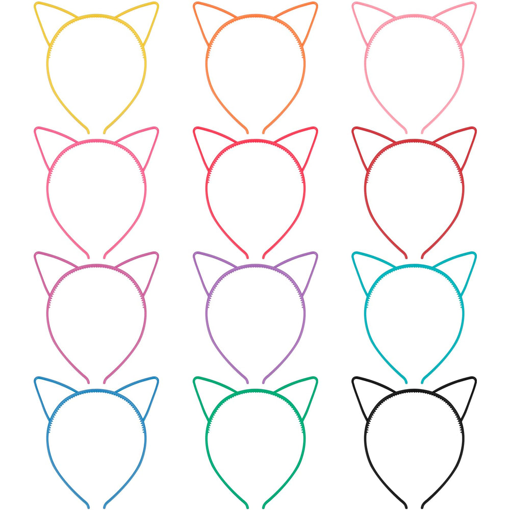 Diadema Exacoo orejas-gato-coloridas, perfectas para looks temáticos.