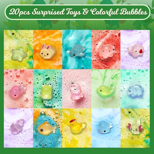 Excalla bomba de baño colores brillantes para burbujas y juego imaginativo.