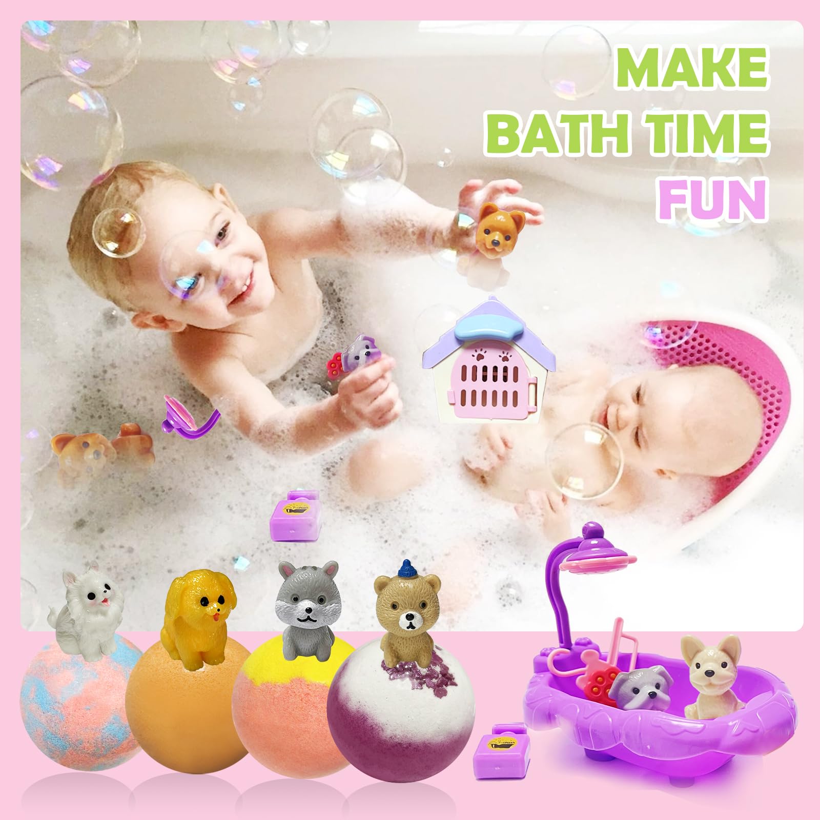 Excalla bombas de baño con burbujas duraderas y diversión visual.