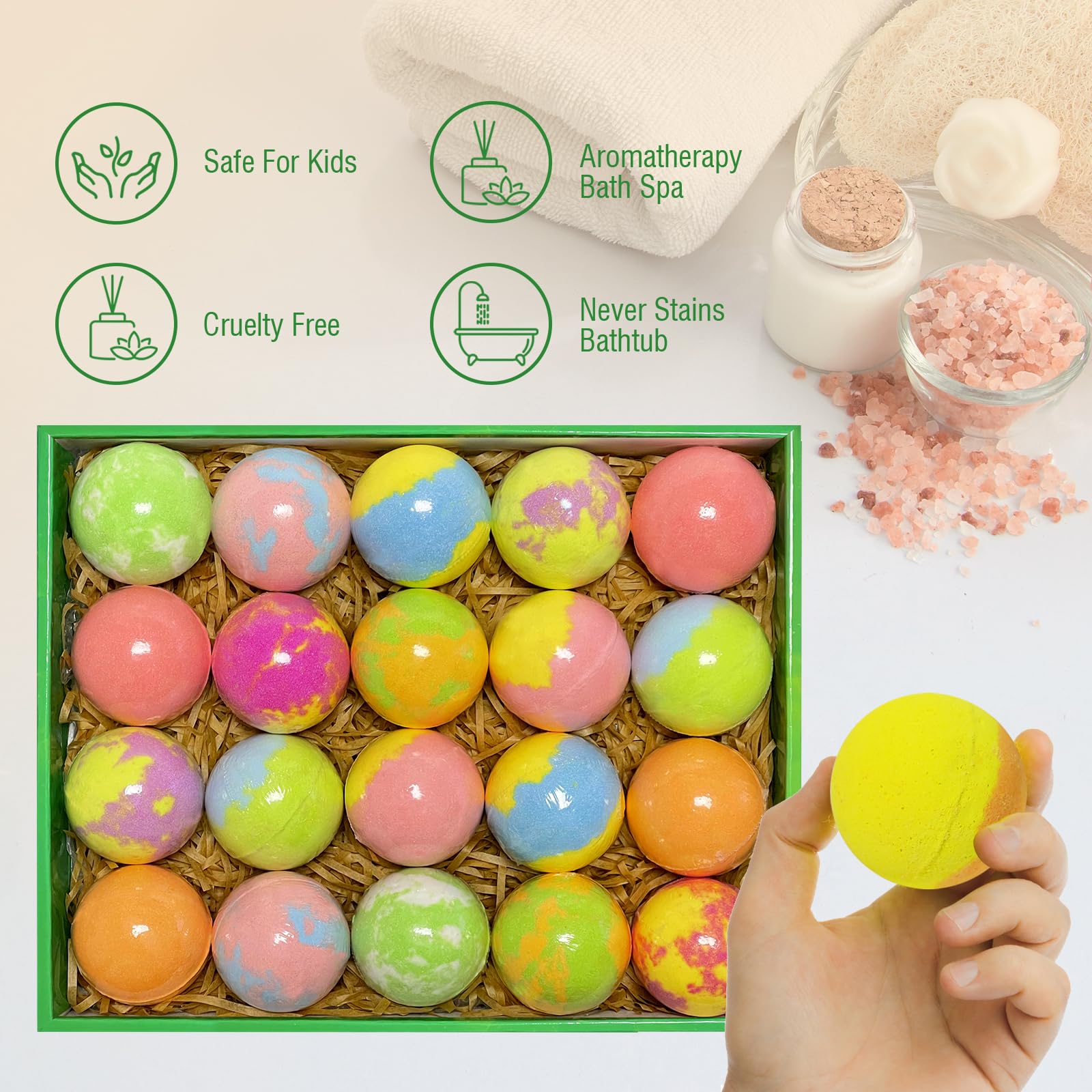 Excalla lista de ingredientes seguros, aptos para uso externo.