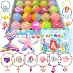 Excalla Bombas de Baño para Niñas con sorpresa dentro, promueve juego imaginativo.