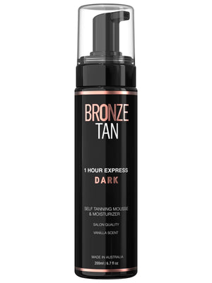 Existing Beauty Bronceado Mousse con guía de color para aplicación uniforme.