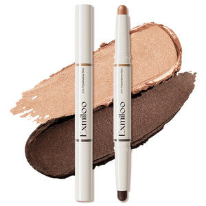 Exmiloo sombra crema dos-en-1, extremo bronce-brillo, para looks diarios.