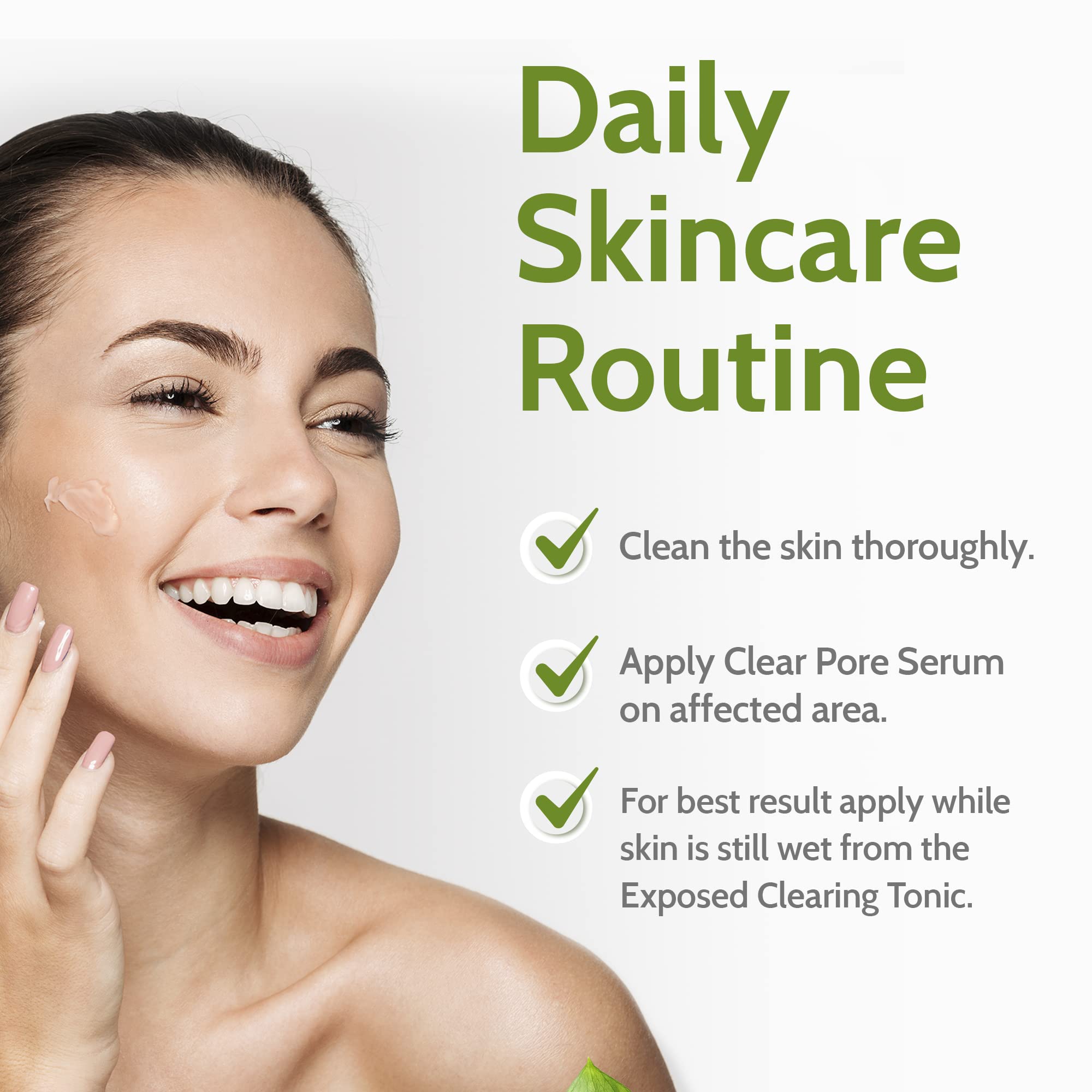 Exposed Skin Care claridad-poros describe la reducción visual de poros al uso nocturno.