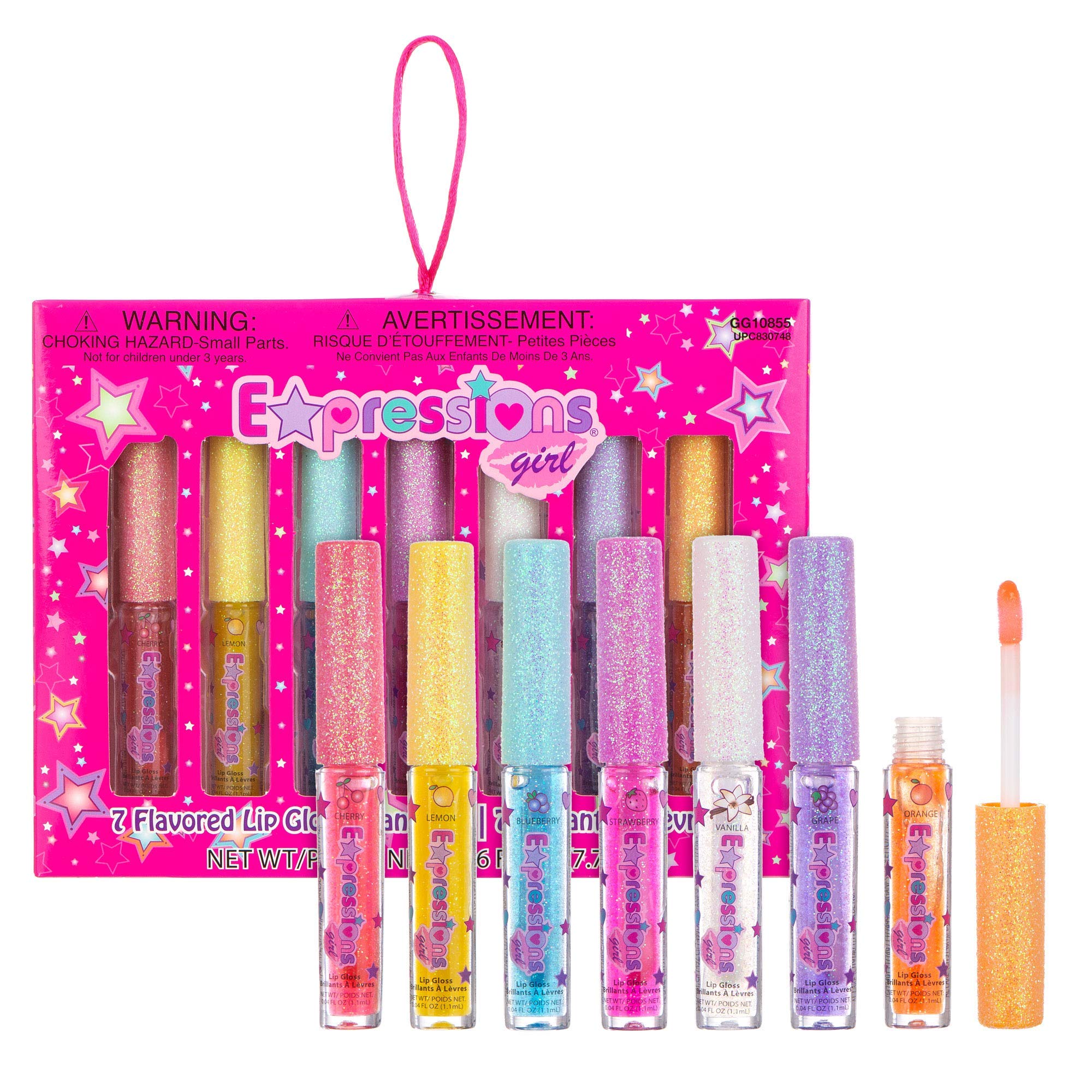 Expressions girl: brillo labial sabor fresa ideal para fiestas y juegos.