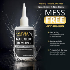 EXSIVIA fórmula suave para uñas y cutículas, cuida la superficie.