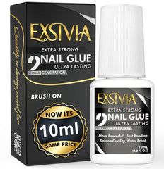 EXSIVIA pegamento uñas con brocha para aplicación limpia y uniforme