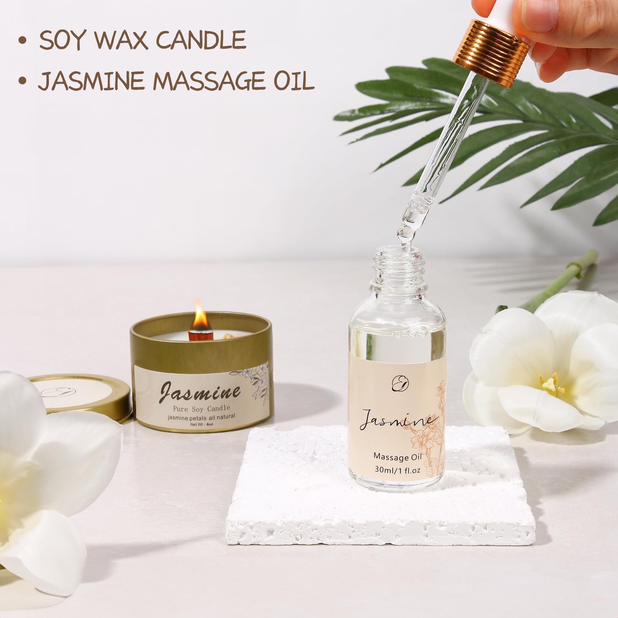 EXTALOW aceite de masaje jazmín para relajación suave